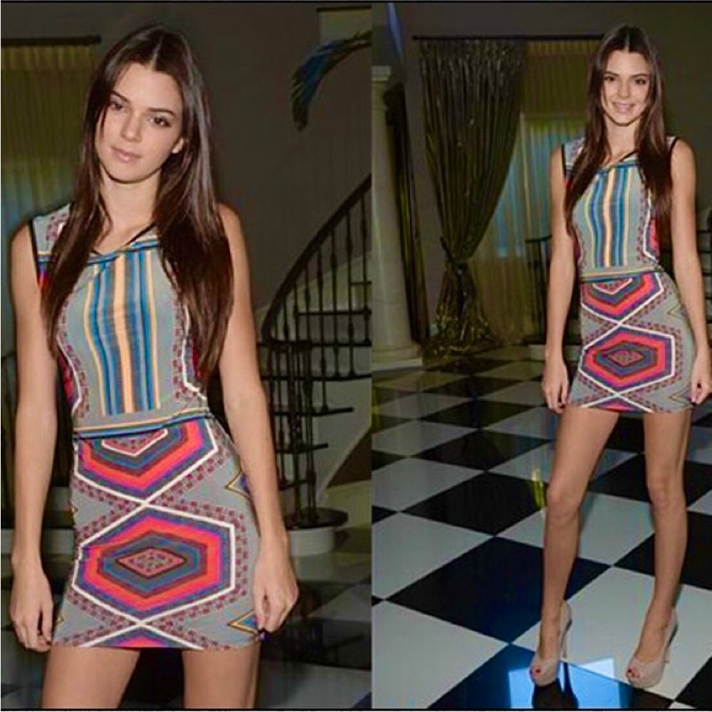 AARON ASHE Marrakech Dress Sleeveless Geometric Floral